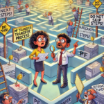 a man and women confused about their bills to pay.